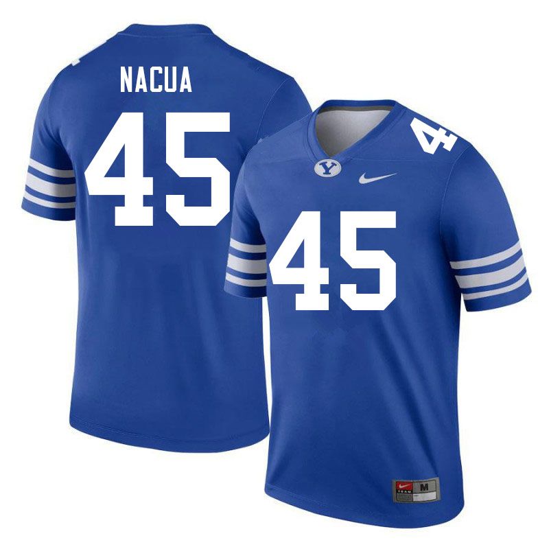 Men #45 Samson Nacua BYU Cougars College Football Jerseys Sale-Royal
